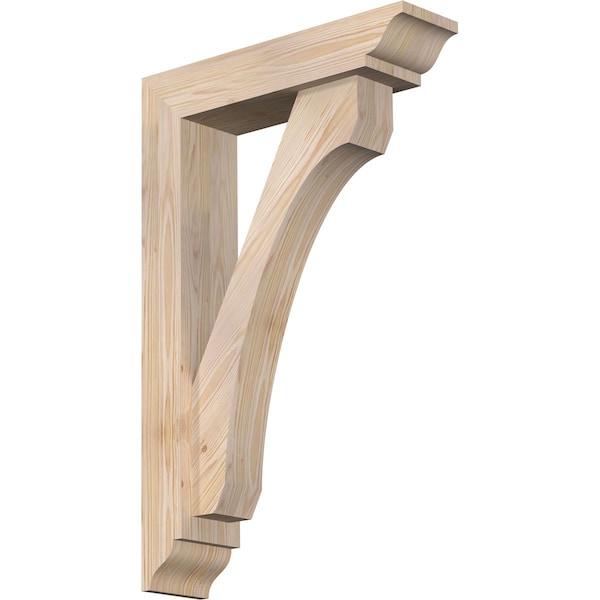 Ekena Millwork Legacy Traditional Smooth Bracket w/ Offset Brace, Douglas Fir, 5 1/2"W x 22"D x 34"H BKT0604X22X34LEC01SDF - main